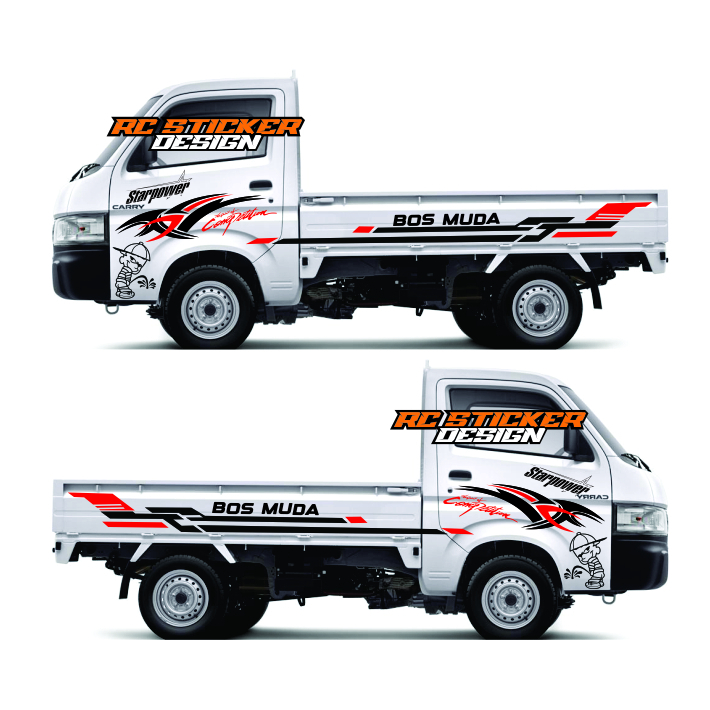 CUTTING STICKER STIKER MOBIL PICKUP CARRY STICKER MOBIL NEW SUZUKI PICK UP CARRY