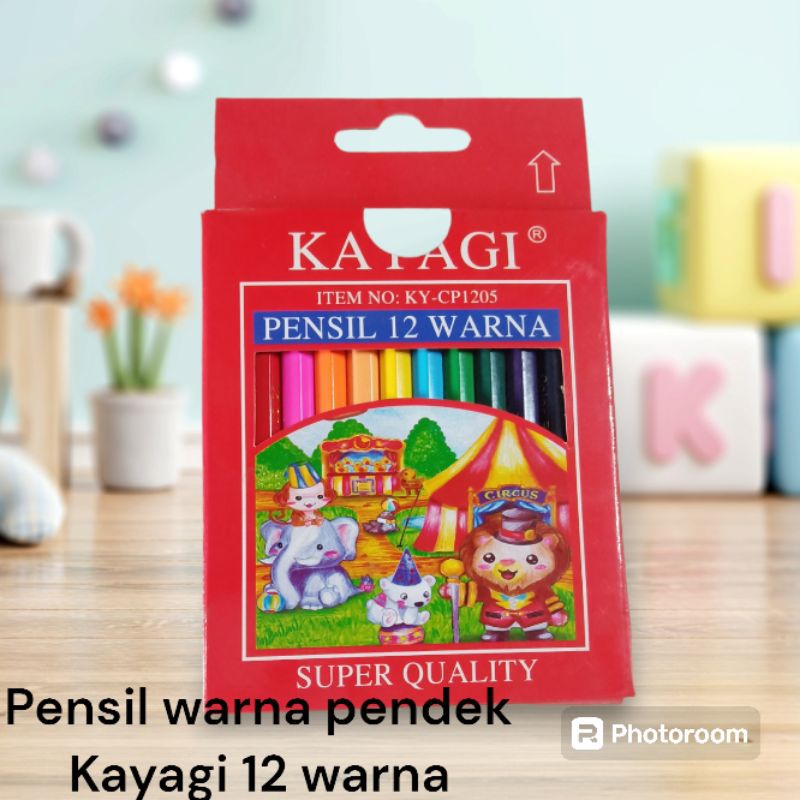 

Pensil warna kayu kayagi pendek 12 warna