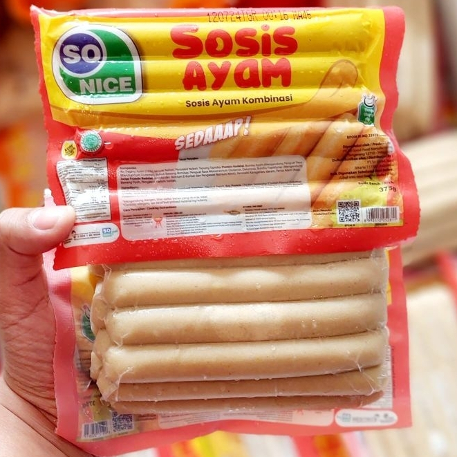 

SO NICE SOSIS AYAM SEDAAP 375 GR (BEKU)