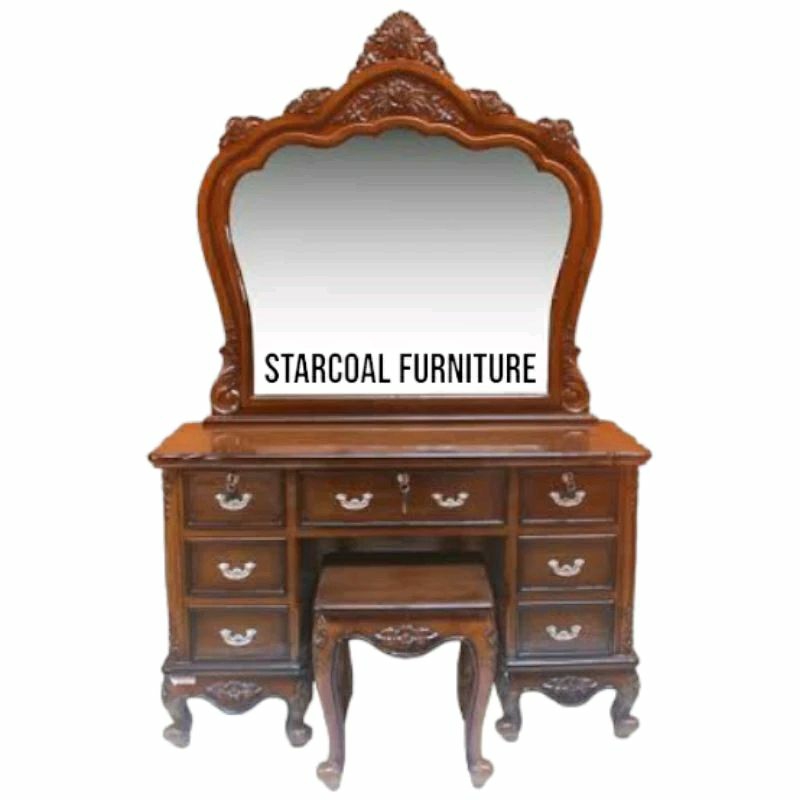 meja rias custom mewah jati furniture jepara