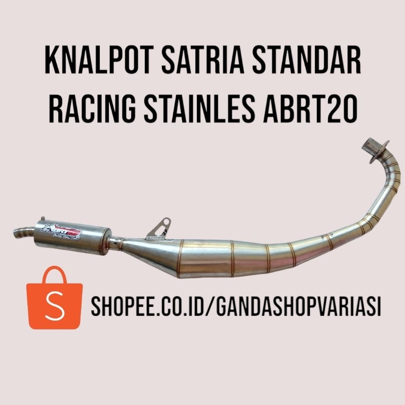 Knalpot satria 2 tak standar racing stainles ABRT20