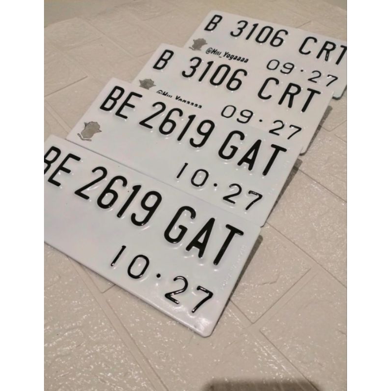 PLAT NOMOR MOTOR ( font STANDAR)