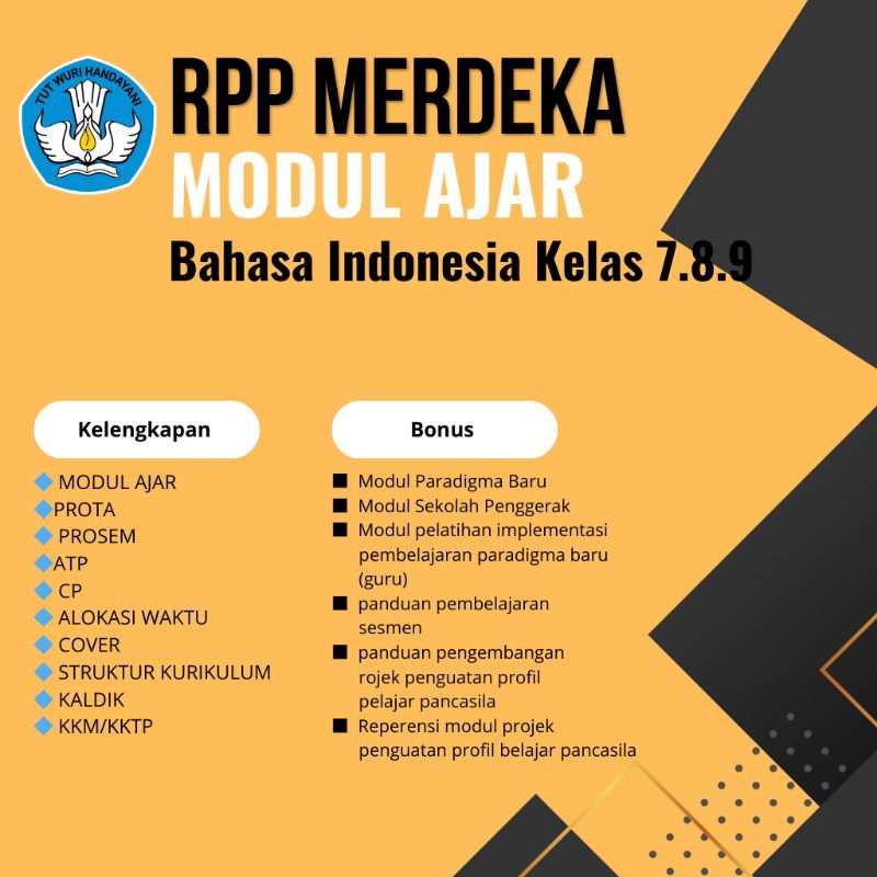 

Modul Ajar Bahasa Indonesia Kelas 7.8.9 Kurikulum Merdeka