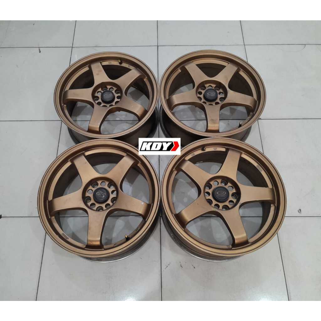 Pelek Mobil Bekas Murah JDM TE37 ROTA R17 Lebar 7,5 Hole 5X114,3 ET42 BRONZE PNP Civic Rush Terios I