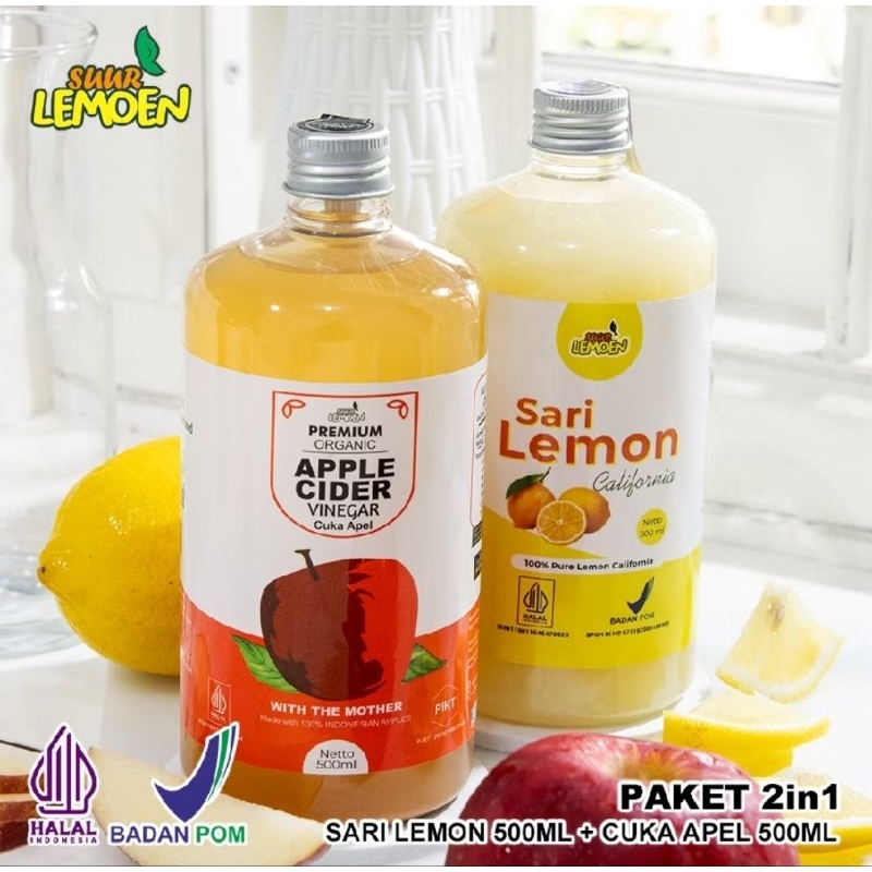 

Bundling Paket Diet Sehat Cuka Apel, Sari Lemon Murni 500ML