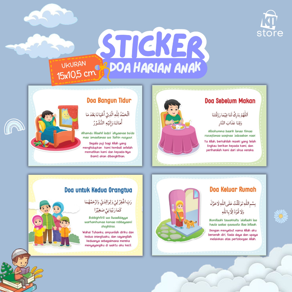 

Kawan Pustaka - Stiker Doa Harian - Bahan Vinyl - Ukuran 15 x 10,5 cm