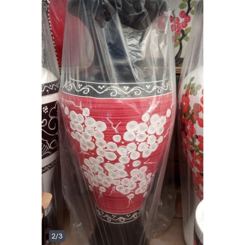 GUCI LUKIS BUNGA TINGGI 80 Cm