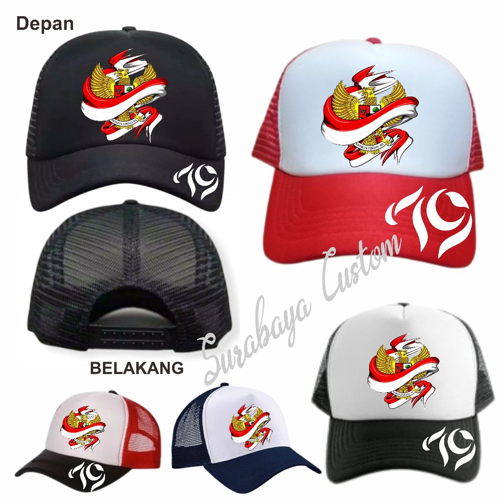topi garuda indonesia / topi kemerdekaan / topi agustus / topi 79 / topi custom kemerdekaan