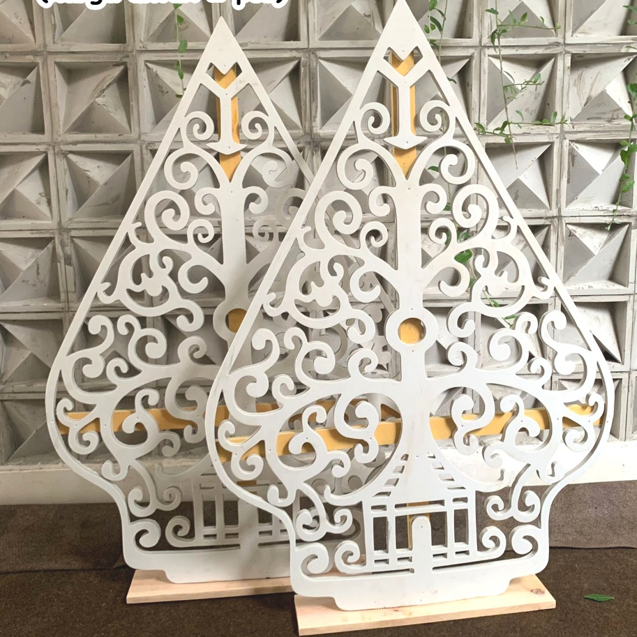 AFAADA Wayang Gunungan JUMBO Dekorasi Pelaminan Dekorasi Pernikahan Backdrop Bahan Spon Eva