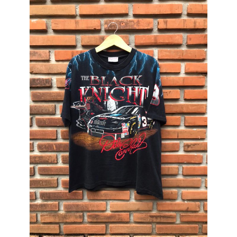 Tshirt Vtg Nascar Dale Earnhardt The Black Knight AOP 90s