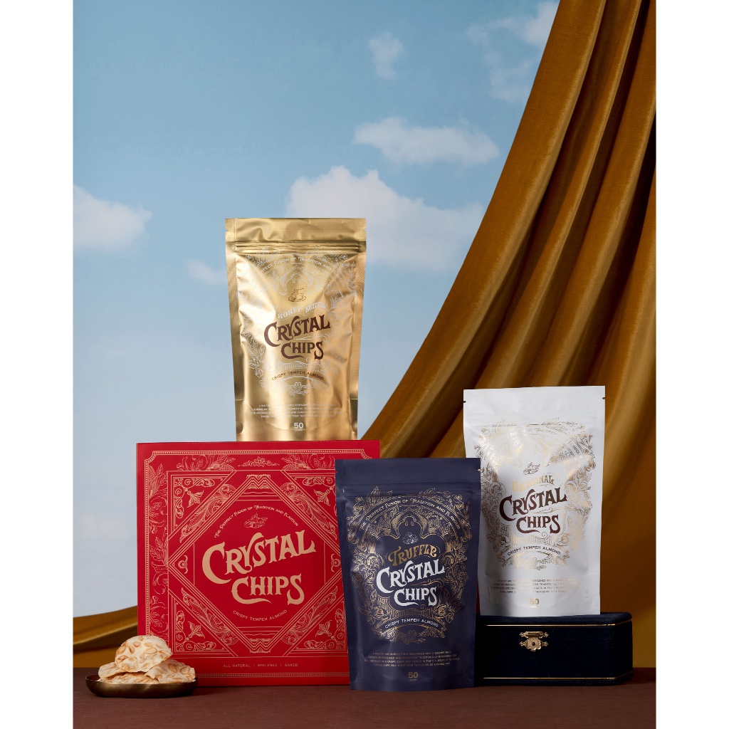 

Crystal Chips Tempeh / Tempeh Chips Almond / Kripik Tempe Almond