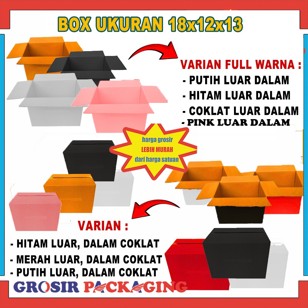 

Box 18x12x13cm /Box Packing/Kardus Polos/Karton