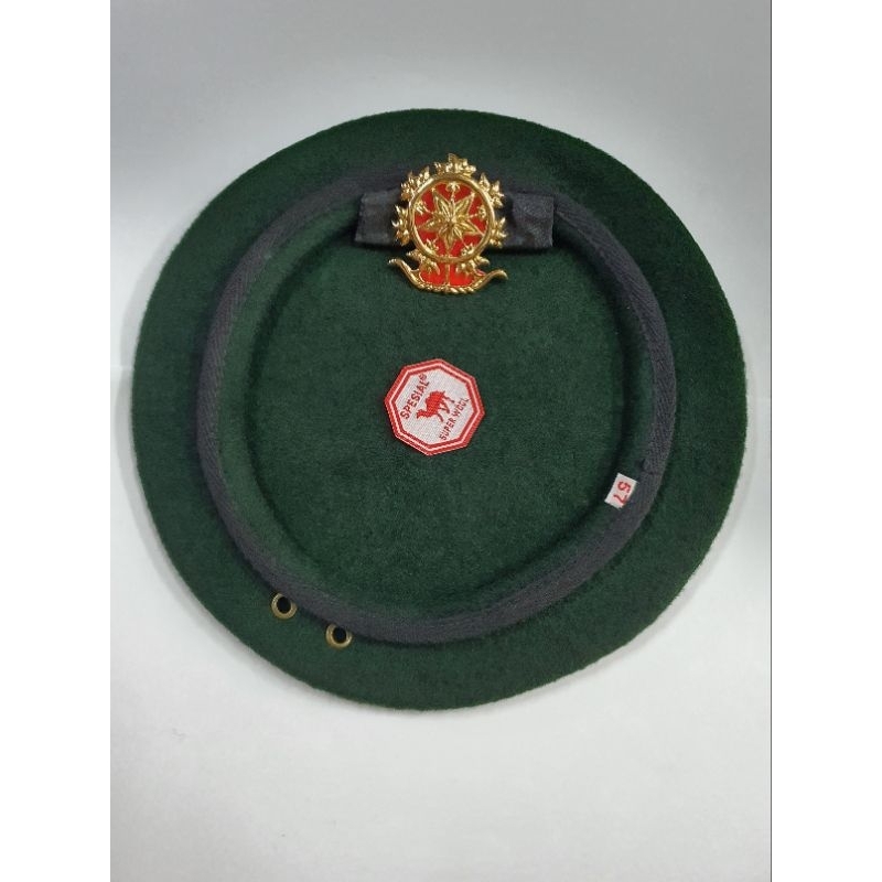Emblem Dan Baret Camel Kostrad  | Baret Camel Army | Topi Baret Unta Merah | Emblem Baret Camel