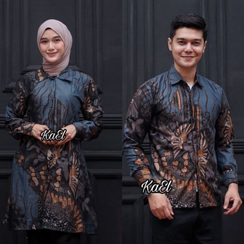 Batik Tunik Couple Modern Set Pakaian Couple Kemeja Batik Pria Baju Batik Couple Batik Pasangan term