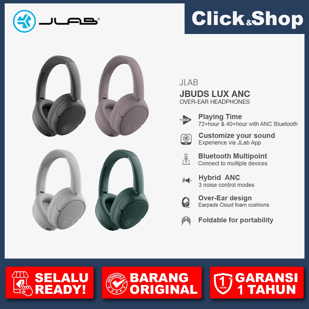 JLab JBuds Lux ANC Over-Ear Headphone dengan Teknologi ANC dan Bluetooth 5.4