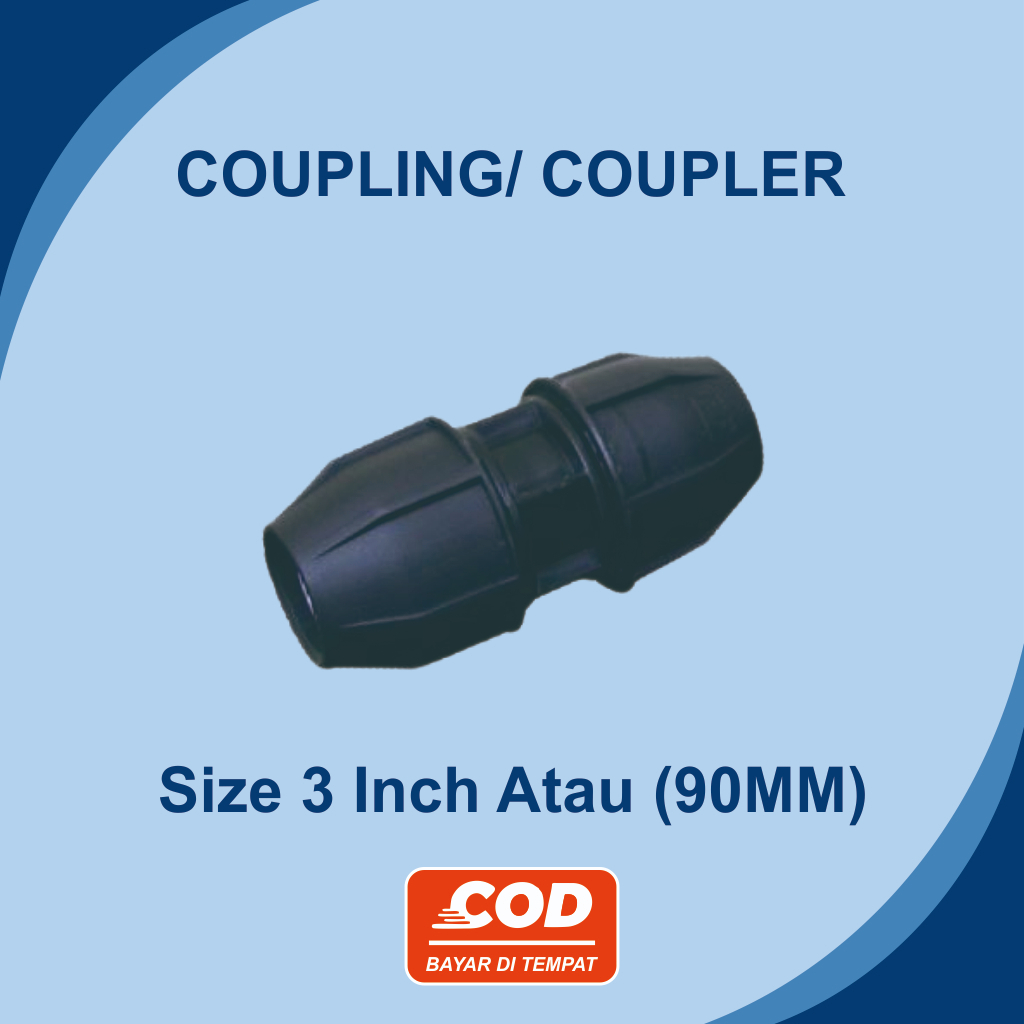 Coupler atau Sambungan Pipa HDPE 3 Inch (90mm)