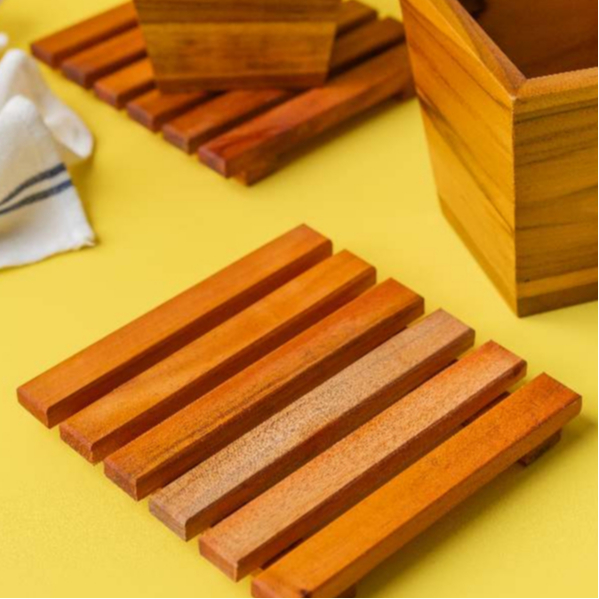 Tatakan Pot Bunga Kayu Alas Pot Kayu