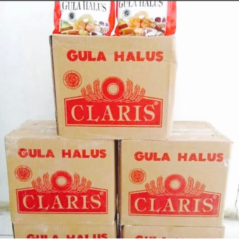 

gula halus claris 1 DUS isi ( 16 x 250 Gram )