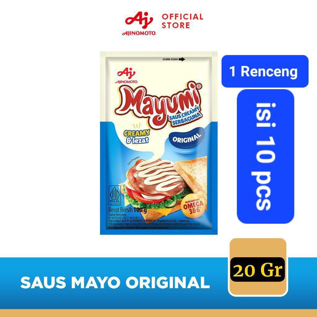 PROMO 10 PCS SAUS MAYONAISE SERBAGUNA MAYUMI ORIGINAL 20 GR