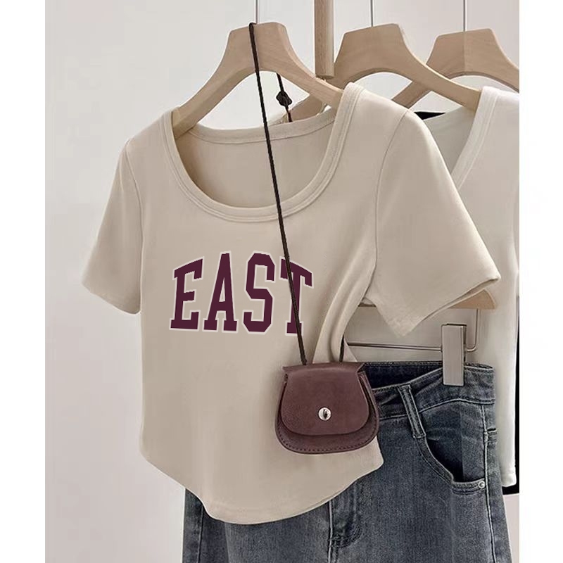 XiaoZhaiNv kaos wanita kekinian atasan kaos wanita kekinian baju cwek kekinian terbaru kaos pendek E