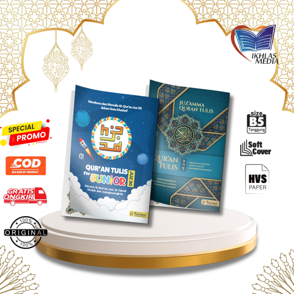 AL QURAN TULIS JUZ 30 JUZ AMMA TAJWID WARNA MENULIS CEPAT QURAN THURSINA