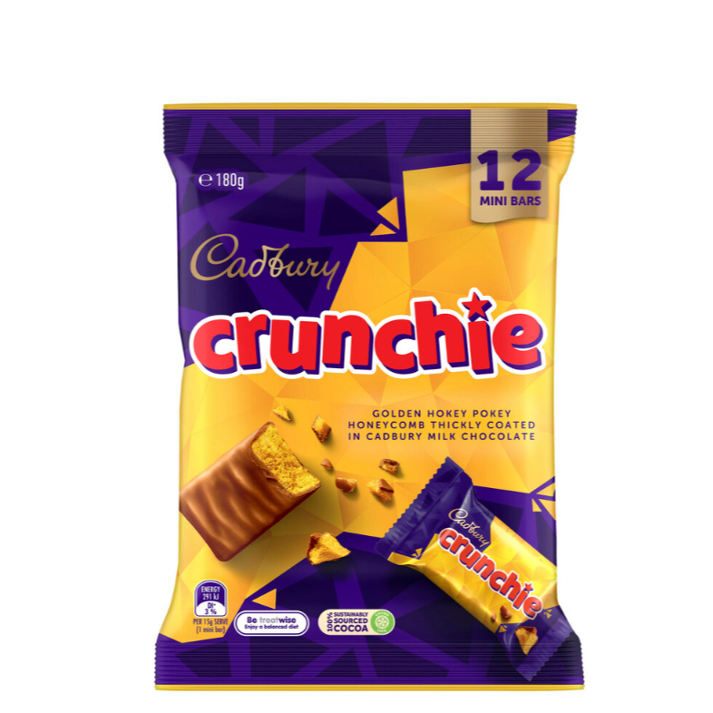 

Cadbury Crunchie Chocolate Sharepack 12 Pack 180g