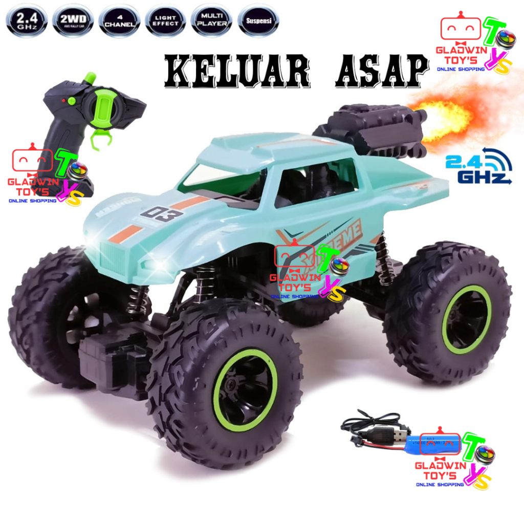 RC RANDA XTREME BAN KARET 2,4 GHZ MAINAN OFF ROAD MOBIL MONSTER ASAP