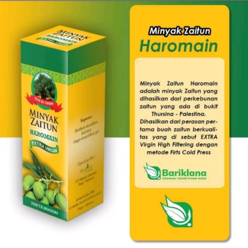 

Minyak Zaitun Haromain isi 60ml Extra Virgin Oil Tursina
