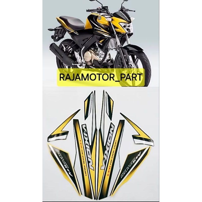 STRIPING STIKER YAMAHA VIXION 2019 HITAM KUNING BERKUALITAS TERMURAH