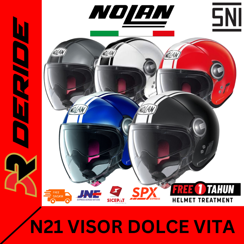 HELM NOLAN N21 VISOR DOLCE VITA HALF FACE SNI