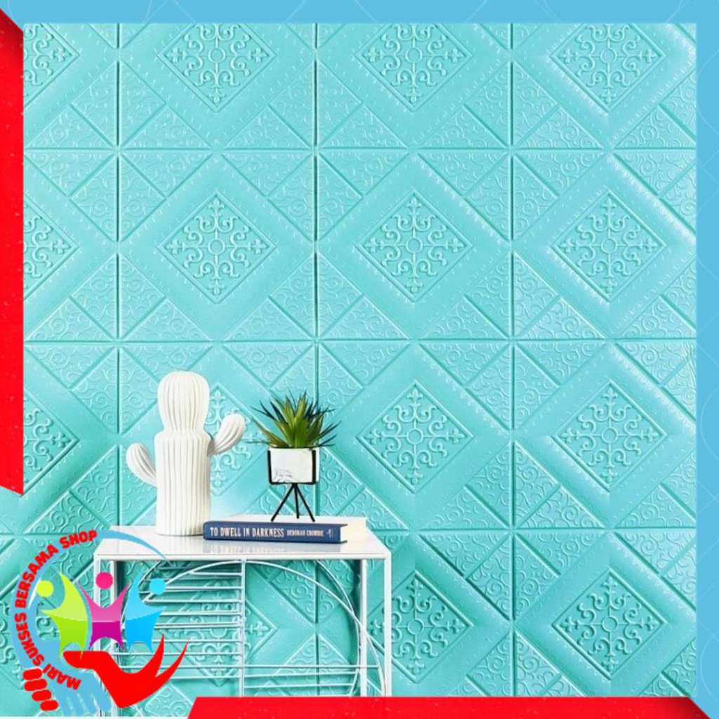 MSBS Wallpaper 3D Foam Motif Batik Sultan 70 x 70Cm Tebal 6mm Sticker Wallborder Dinding 3D Motif Ko