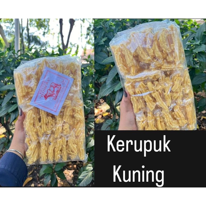 

SSTIK KERUPUK BAWANG Bentuk KECIPIR Stick Krupuk LOTUS Matang Enak Gurih Kuning Panjang