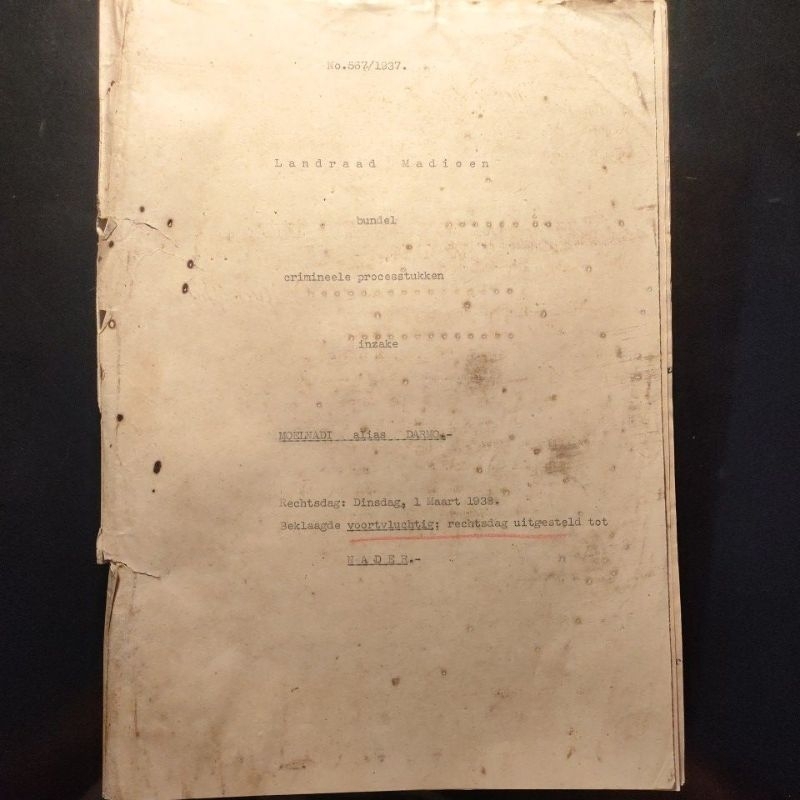 Dokumen Kuno LANDRAAT Sejarah Pengadilan 1937 // //Dokumen Sidang Era Kolonial Belanda // Dokumen Pe