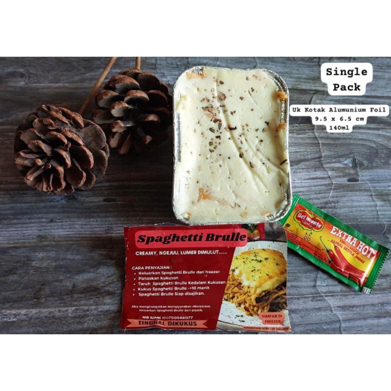 

Spaghetti Brulle carbonara cheese lava Italian spageti pasta frozen