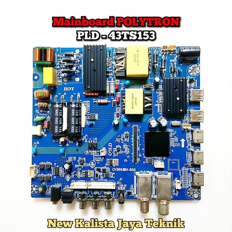 MAINBOARD TV POLYTRON PLD 43TS153 ORIGINAL CV3663BH-B50 MB POLYTRON 43TS153 MOTHERBOARD PLD40TS156 M