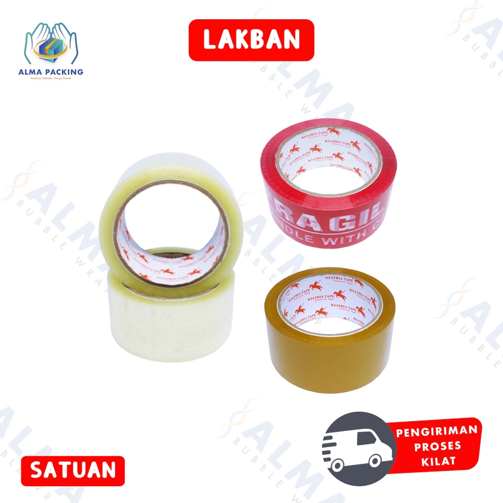 

Lakban OPP Tape / Lakban Bening Coklat Fragile Tape