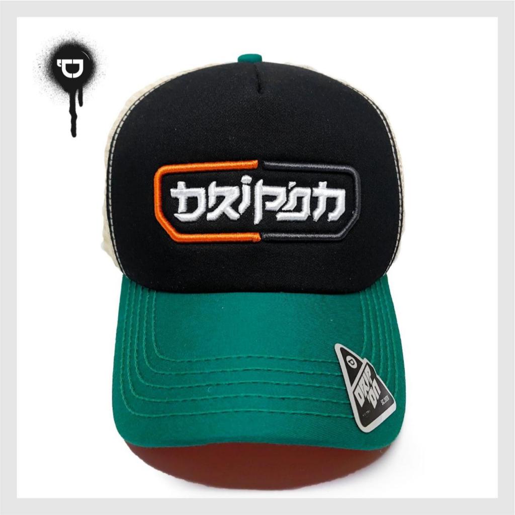 Topi Jaring DripOn Hitam Hijau Tosca JAPAN edition