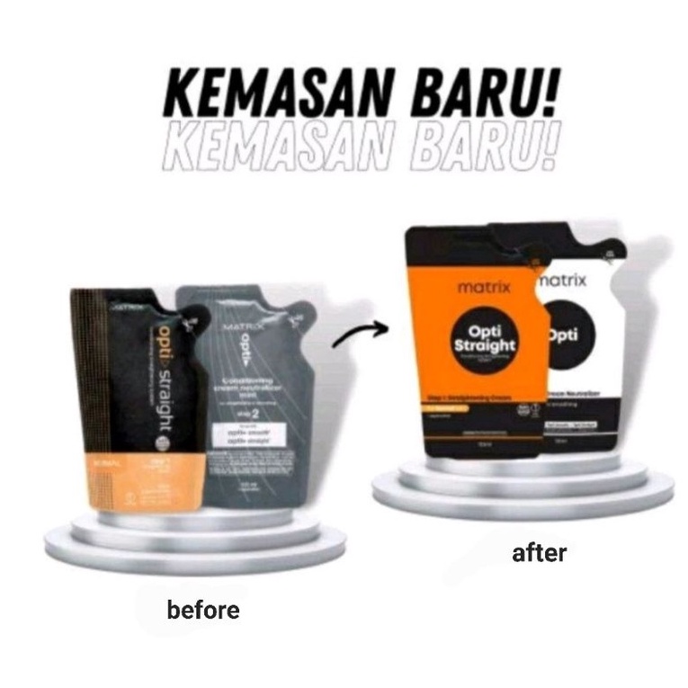 Matrix Mini Optistraight 125ml x 2step Obat Pelurus Rambut Smoothing c P4F8
