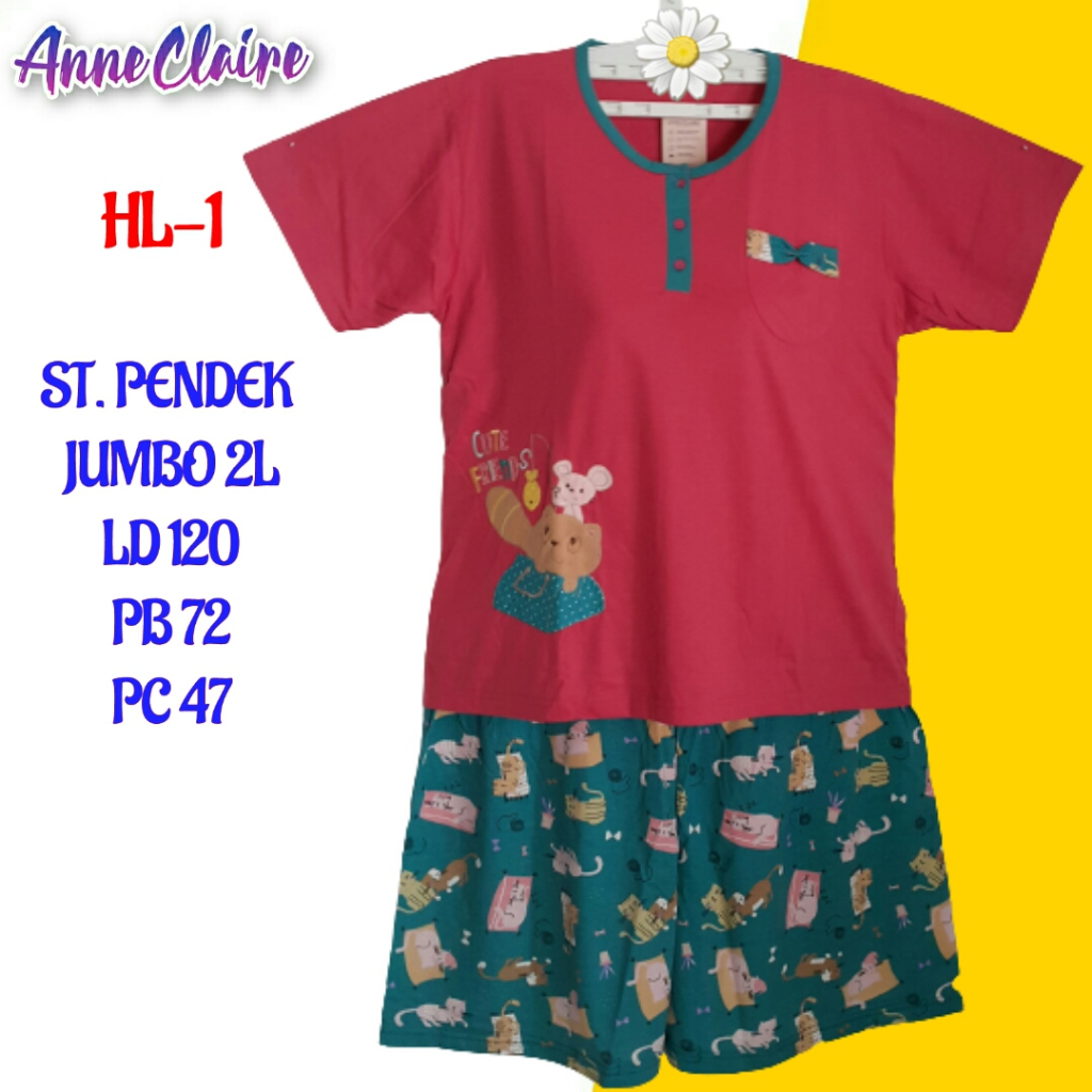 Baju Tidur Celana Pendek Jumbo LD120 Babydoll