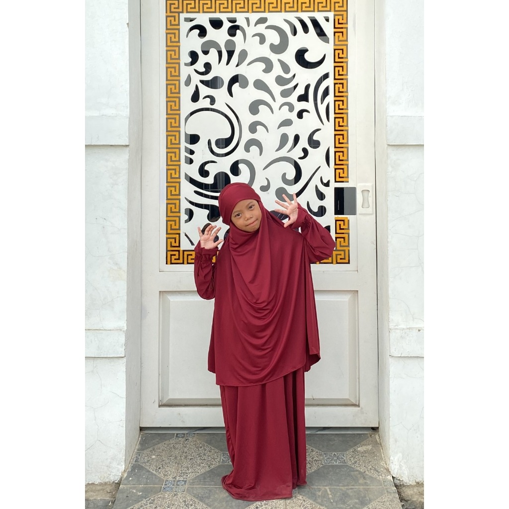 Gamis Anak Perempuan Syar'i Cadar Set Usia 1-11 Tahun