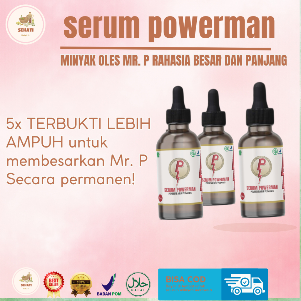 [BEST SELLER]SERUM POWERMAN - Multivitamin Suplemen obat pembesar dan panjang Penis MR.P Super Ampuh
