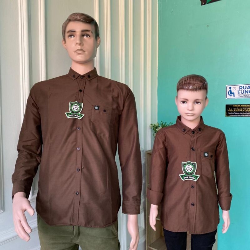 kemeja polos lengan panjang kemeja couple ayah anak