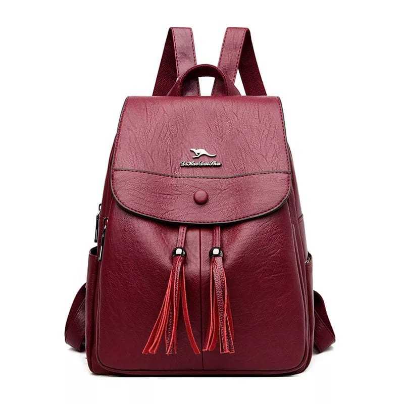 Ransel wanita dewasa terbaru Tas ransel wanita korean style mewah Ransel bahan kulit lembut