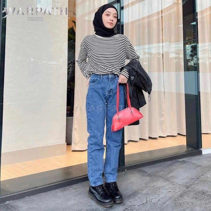 WARPATH KULOT LOOSE BOYFRIEND NON RIPPED/CELANA JEANS WARPART SOBEK TIDAK TEMBUS/WARPATH ORIGINAL IM