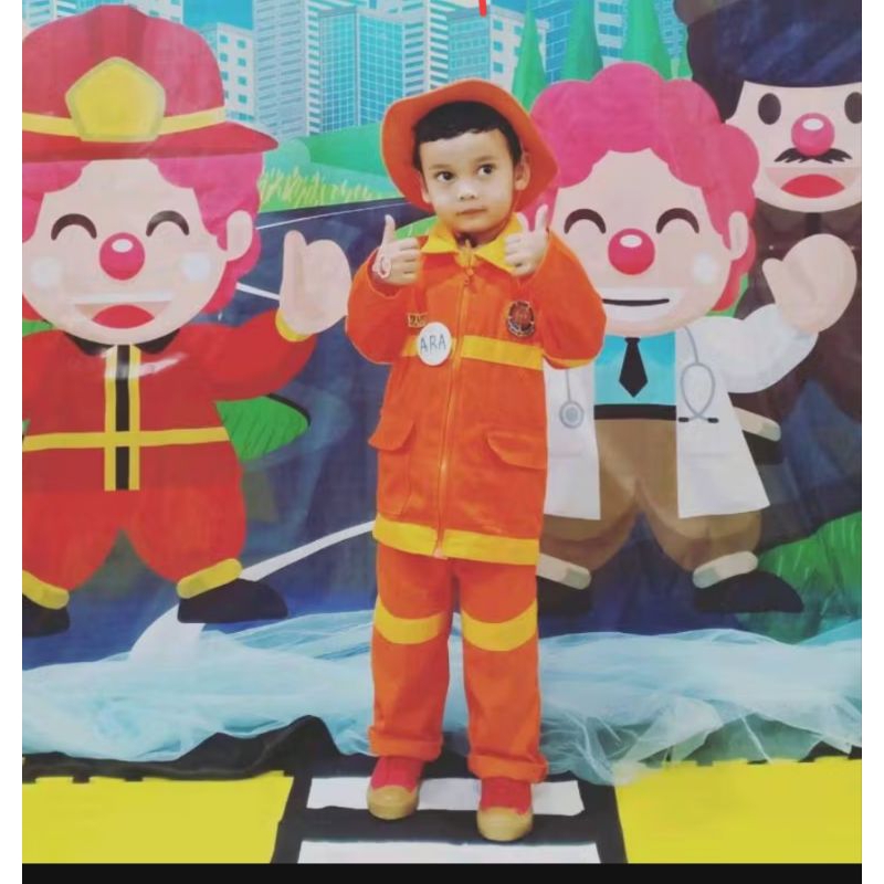 baju anak pemadam kebakaran