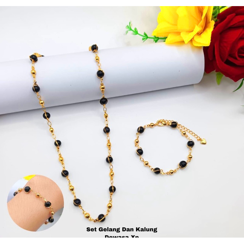 Set kalung dan gelang boba Xuping