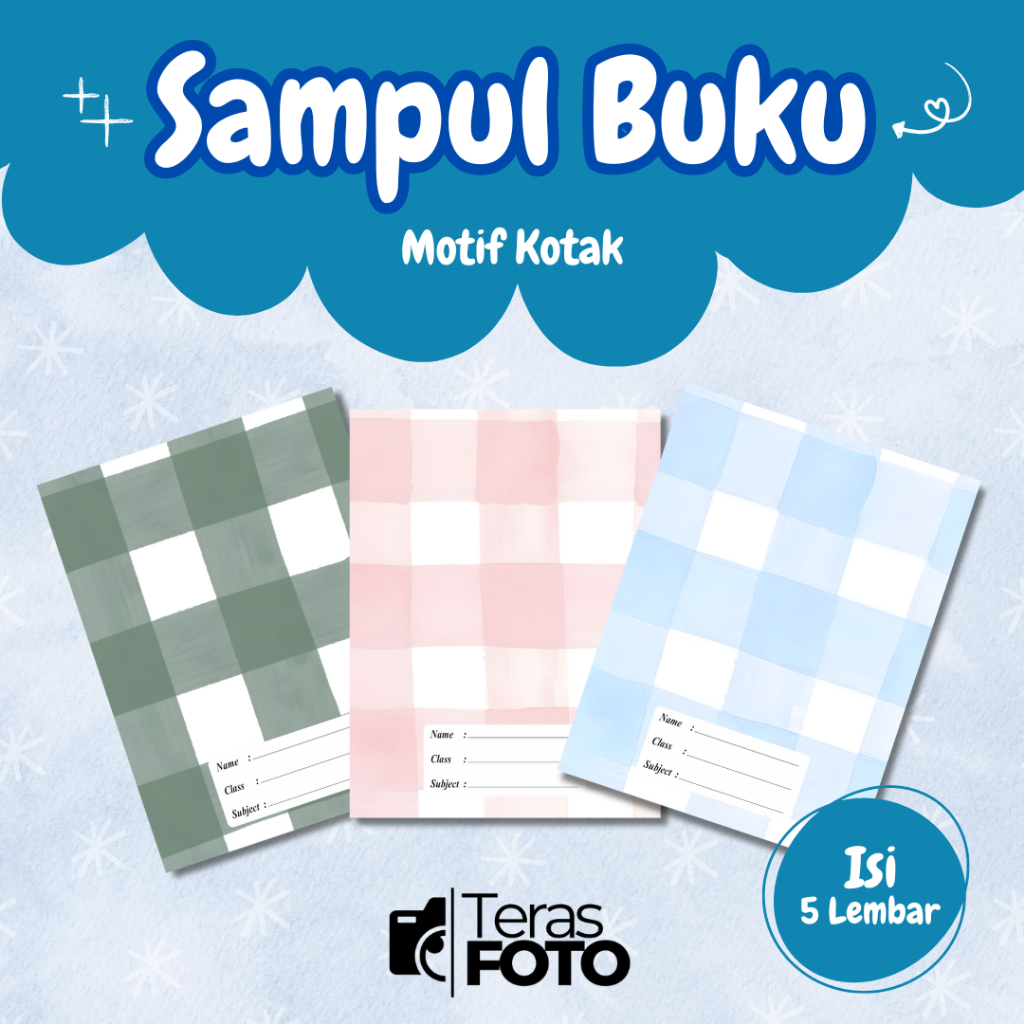 

(Isi 5 Lembar) SAMPUL BUKU MOTIF ESTETIK KOTAK / SAMPUL BUKU TULIS SIDU CAMPUS BIGBOSS / SAMPUL BUKU BOOK COVER A5/B5 / SAMPUL BUKU AESTHETIC