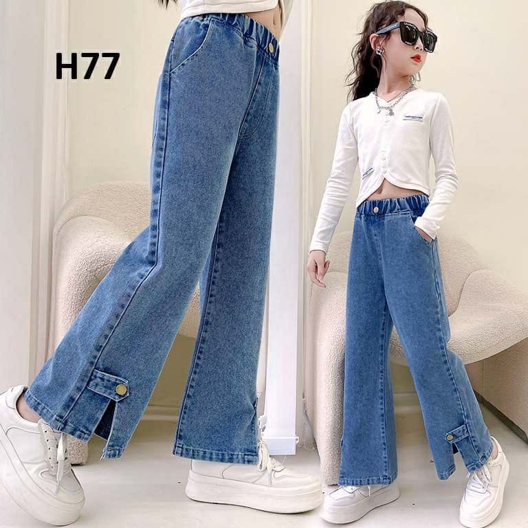 Celana Panjang Anak Perempuan HW Kulot Jeans Kulot Boyfriend Jeans Korea Jeans Celana Jeans Impor je