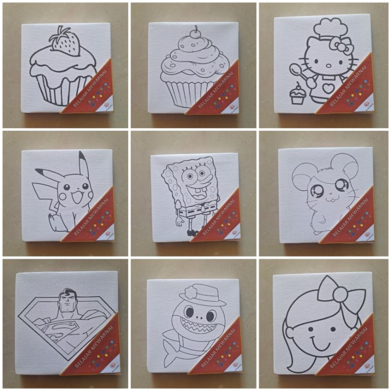 

TANPA CAT KANVAS LUKIS ANAK 15X15