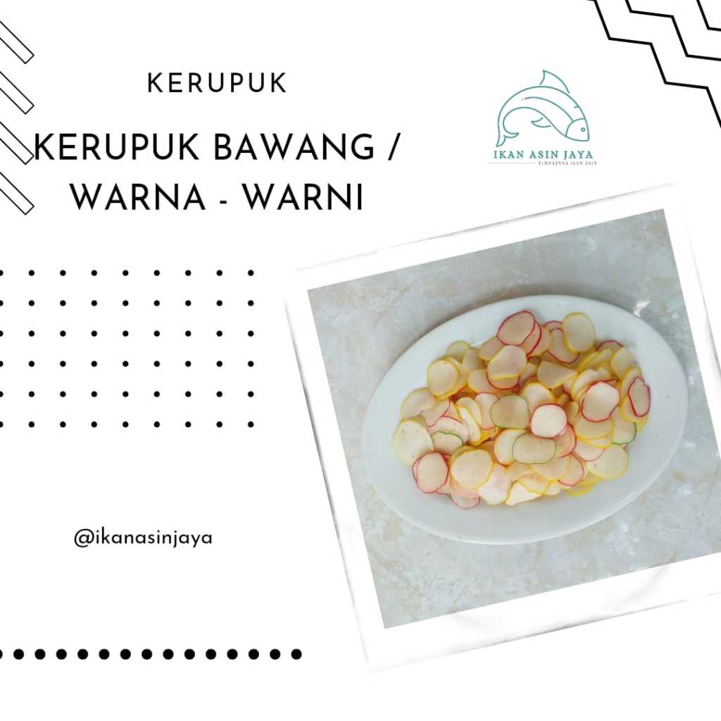 

Kerupuk Bawang/Kerupuk Warna-Warni 250 Gram